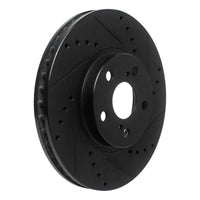 R1 Concepts R1 94-99 Toyota Celica Front Right Drilled & Slotted Black Brake Rotor