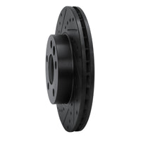 R1 Concepts R1 96-00 Volkswagen EuroVan Front Left Drilled & Slotted Black Brake Rotor