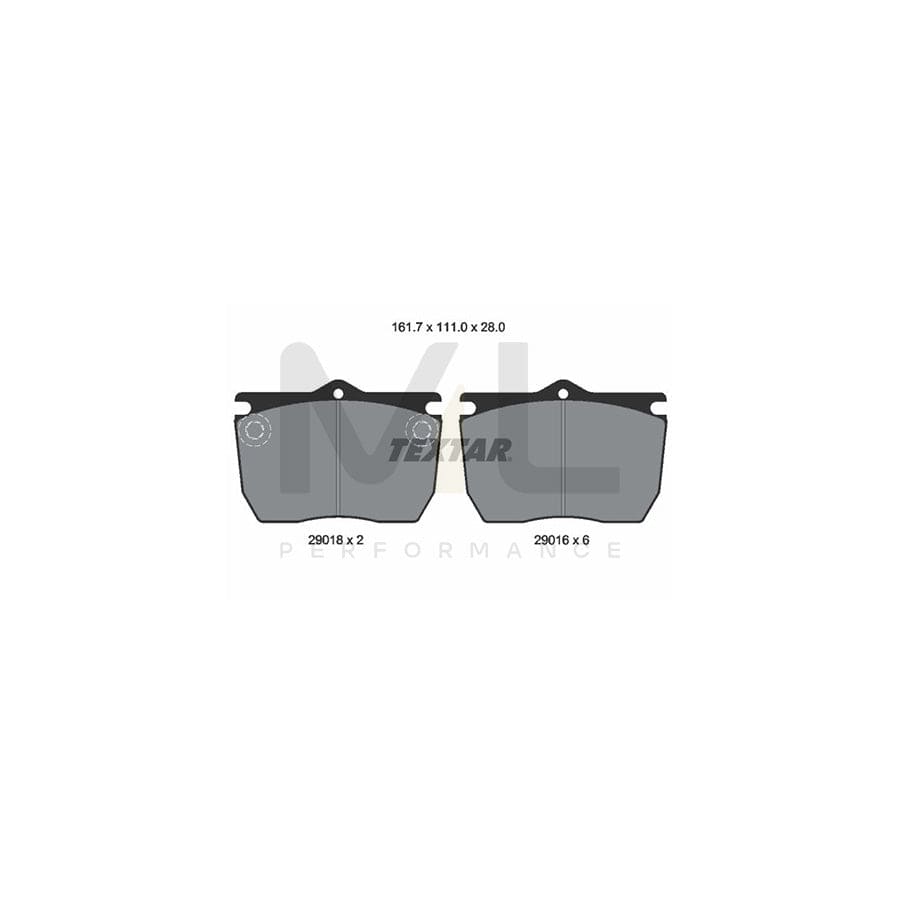 TEXTAR 2901602 Brake pad set prepared for wear indicator | Performance Parts Direct Car Parts