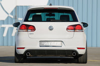 Rieger 00059524 VW Mk6 Golf GTI Rear Diffuser for Original Tailpipe Left & RIght -  Matte Black