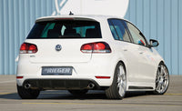 Rieger 00059524 VW Mk6 Golf GTI Rear Diffuser for Original Tailpipe Left & RIght -  Matte Black