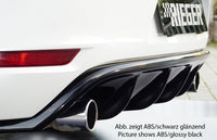Rieger 00059524 VW Mk6 Golf GTI Rear Diffuser for Original Tailpipe Left & RIght -  Matte Black