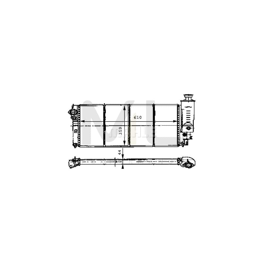 MAHLE ORIGINAL CR 472 000S Engine radiator for PEUGEOT 405 Mechanically jointed cooling fins | Performance Parts DirectCar Parts