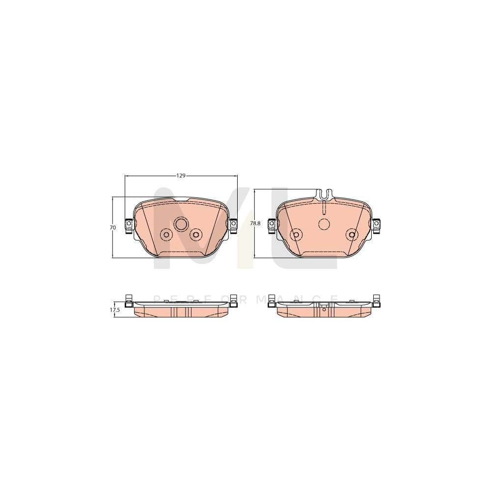 TRW Gdb2191 Brake Pad Set Prepared For Wear Indicator | Performance Parts Direct Car Parts