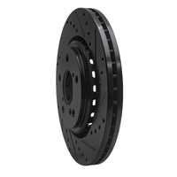 R1 Concepts R1 15-25 Acura MDX Front Right Drilled & Slotted Black Brake Rotor