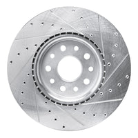 R1 Concepts R1 21-25 Dodge Charger Daytona Front Left Drilled & Slotted Silver Brake Rotor