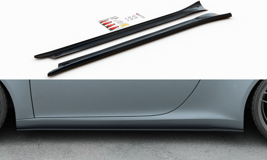 Maxton Design PO-911-991-SD1T Side Skirts Diffusers Porsche 911 Carrera 991 |