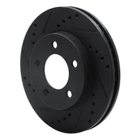 R1 Concepts R1 70-93 Ford Taurus SHO Front Left Drilled & Slotted Black Brake Rotor
