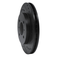 R1 Concepts R1 98-07 Mitsubishi Lancer Front Right Drilled & Slotted Black Brake Rotor