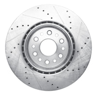 R1 Concepts R1 2019-2025 Ram 1500 Front Left Drilled & Slotted Silver Brake Rotor