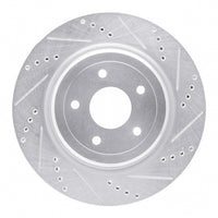 R1 Concepts R1 2006-2013 Chevrolet Corvette Rear Right Drilled & Slotted Silver Brake Rotor