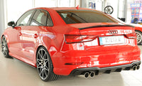 Rieger 00056826 Audi 8V A3 Rear Diffuser for Sport Tailpipe Left & Right -  Matte Black