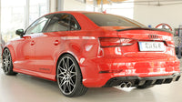 Rieger 00088184 Audi 8V A3 Rear Diffuser for Twin Tailpipe Left - Glossy Black