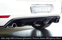 Rieger 00059524 VW Mk6 Golf GTI Rear Diffuser for Original Tailpipe Left & RIght -  Matte Black