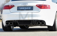 Rieger 00099064 Audi B8 B81 A5 Rear Diffuser for Twin Tailpipe Left & Right - Carbon-Look