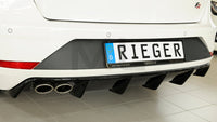 Rieger 00088134 SEAT 5F Leon FR Rear Diffuser for Twin Tailpipe Left - Glossy Black