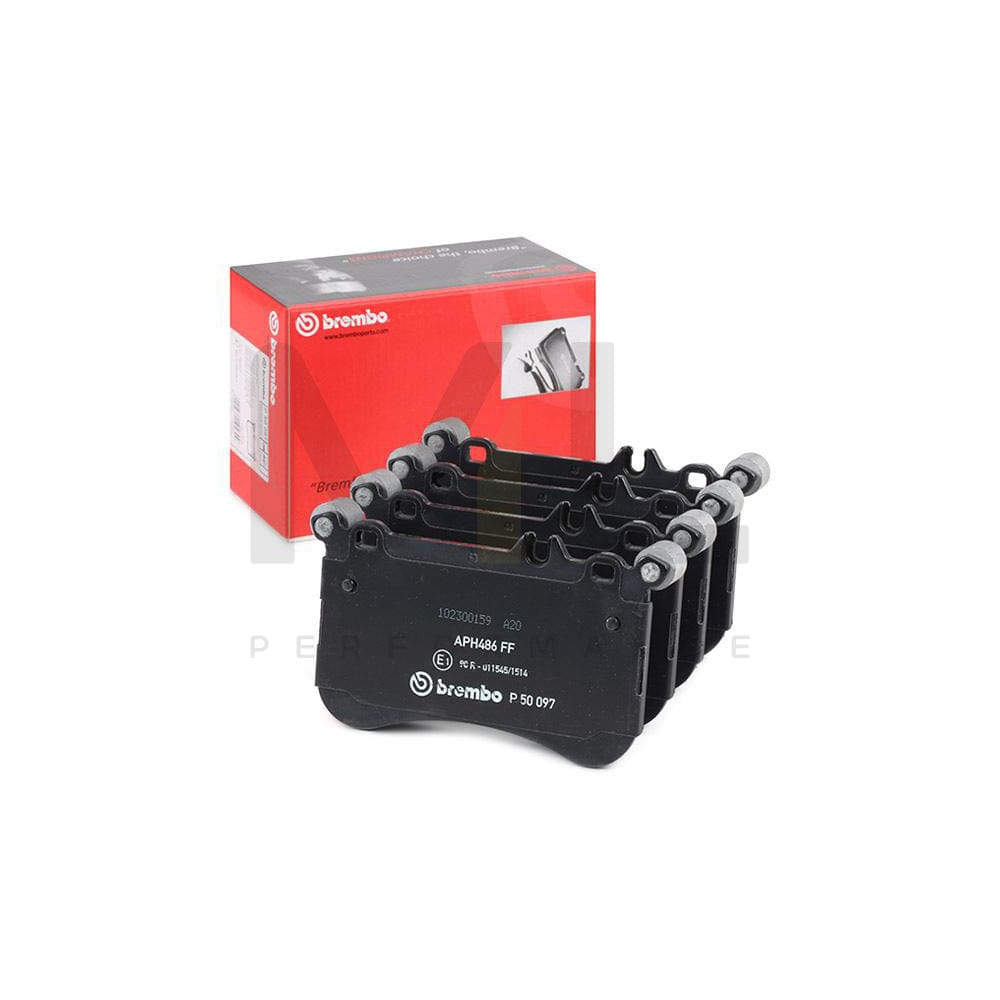 Brembo P 50 097 Brake Pad Set Prepared For Wear Indicator, With Counterweights
