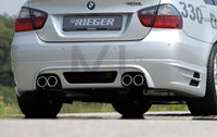 Rieger 00053407 BMW 3 Series E90 E91 Rear Diffuser for Twin Tailpipe Left & Right -  Matte Black