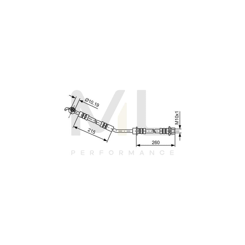 BOSCH 1 987 481 409 Brake Hose 468mm, M10x1 | Performance Parts Direct Car Parts