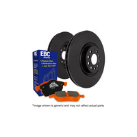 EBC PD05KF508 Opel Vauxhall Orangestuff Front Brake Pad & Plain Disc Kit - ATE Caliper