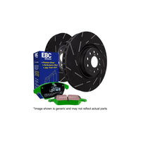 EBC PD06KF468 Opel Vauxhall Greenstuff Front Brake Pad & USR Disc Kit - Girling/TRW/Bosch Caliper