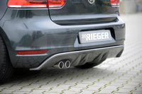 Rieger 00099657 VW Mk6 Golf GTD Rear Diffuser for Original Twin Tailpipe Left - Carbon-Look