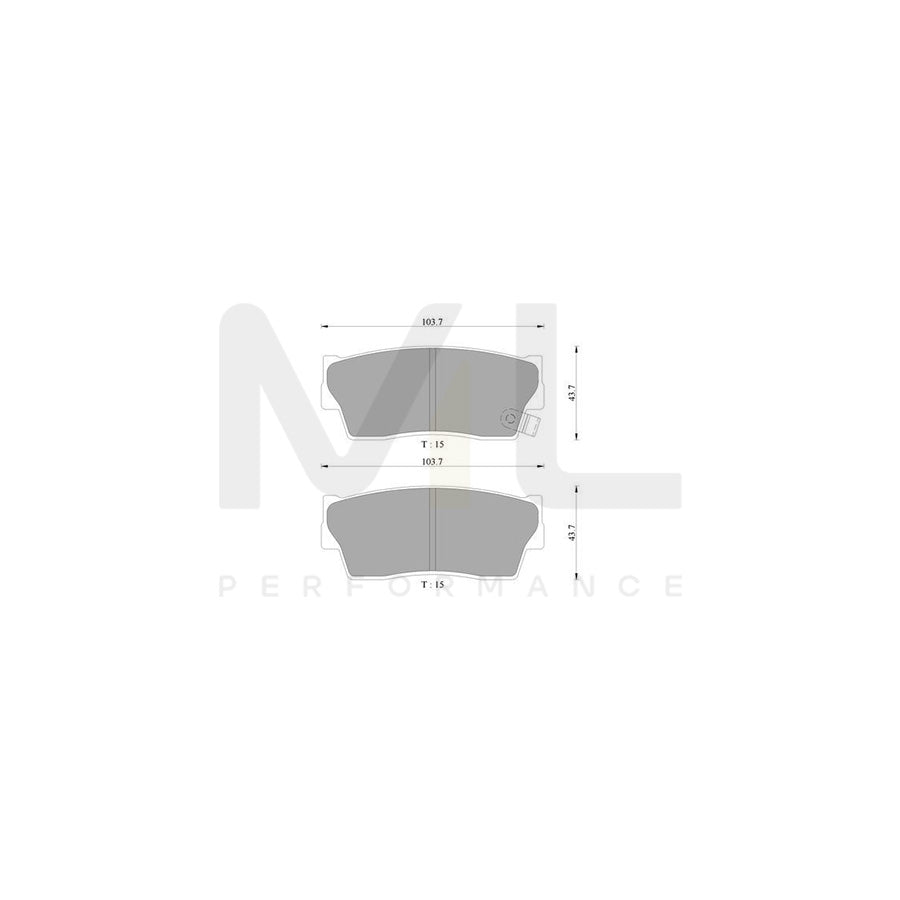 Bosch 0986Ab9136 Brake Pad Set With Acoustic Wear Warning BP9136N | Performance Parts Direct Car Parts