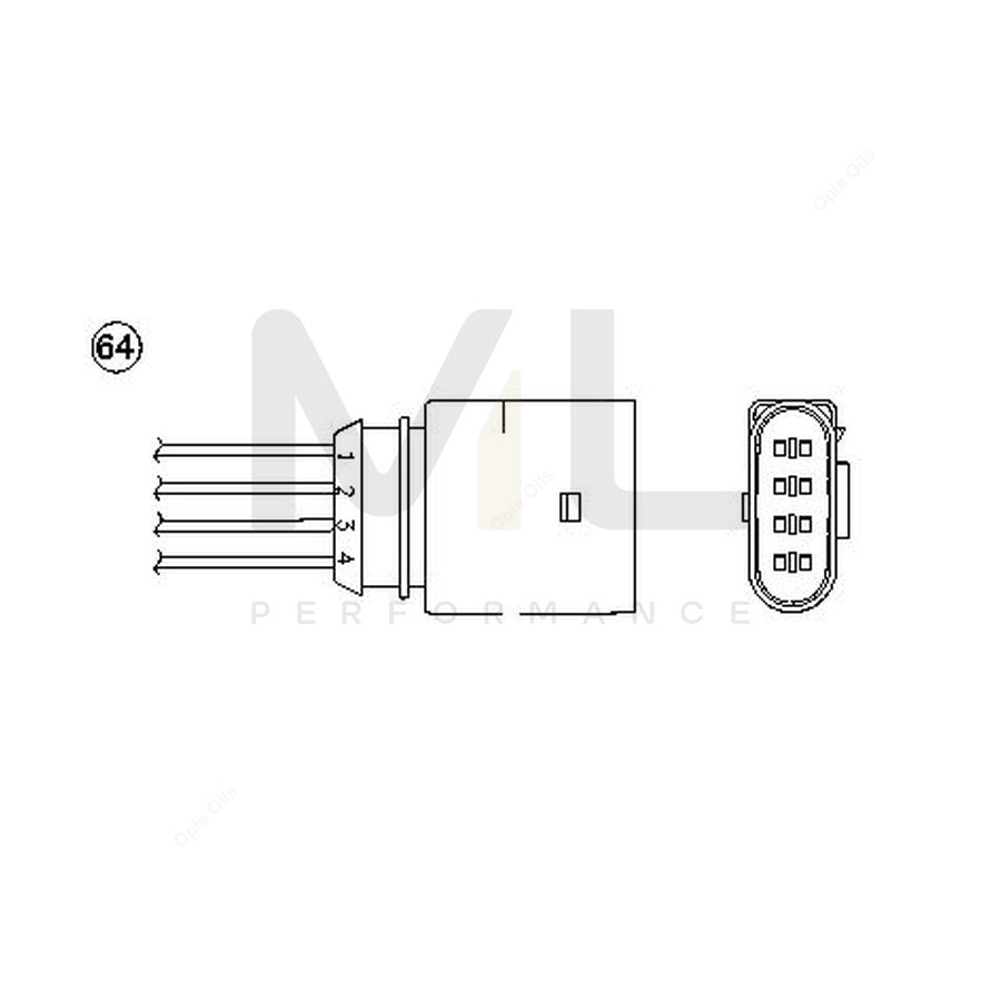 NTK Lambda Sensor - Oxygen / O2 Sensor (NGK93203) - OZA811-EE14