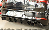 Rieger 00099370 VW MK7.5 Golf GTI Rear Diffuser for Original Tailpipe Left & RIght - Carbon-Look
