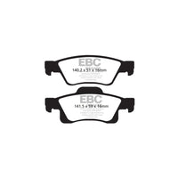 EBC PDKR296 Dodge Jeep Ultimax Rear Brake Pad & Plain Disc Kit - ATE Caliper (Inc. Durango & Grand Cherokee)