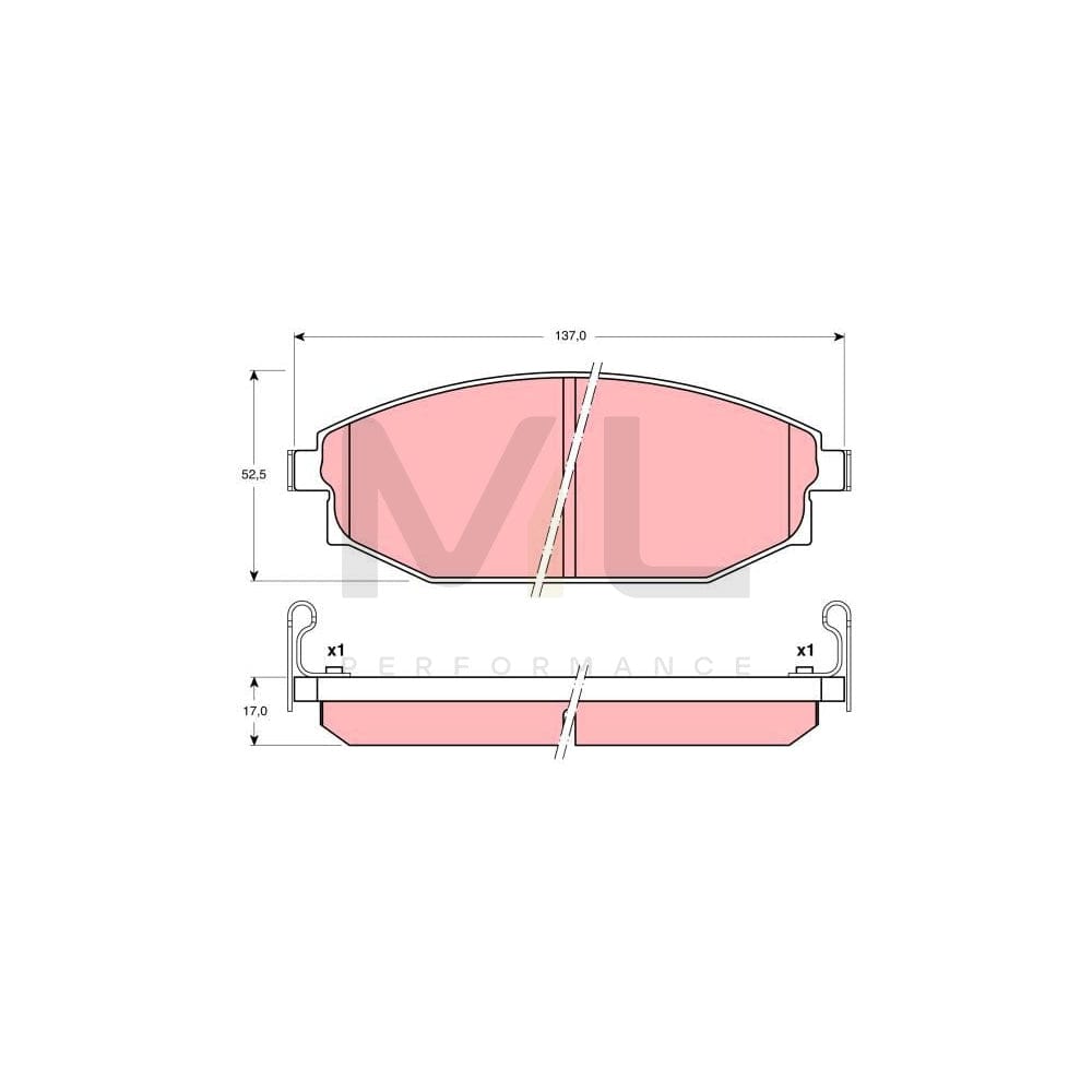 TRW Gdb3232 Brake Pad Set With Acoustic Wear Warning | Performance Parts Direct Car Parts