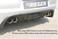 Rieger 00099751 VW 1F EOS Rear Diffuser for Twin Tailpipe Left & Right - Carbon-Look