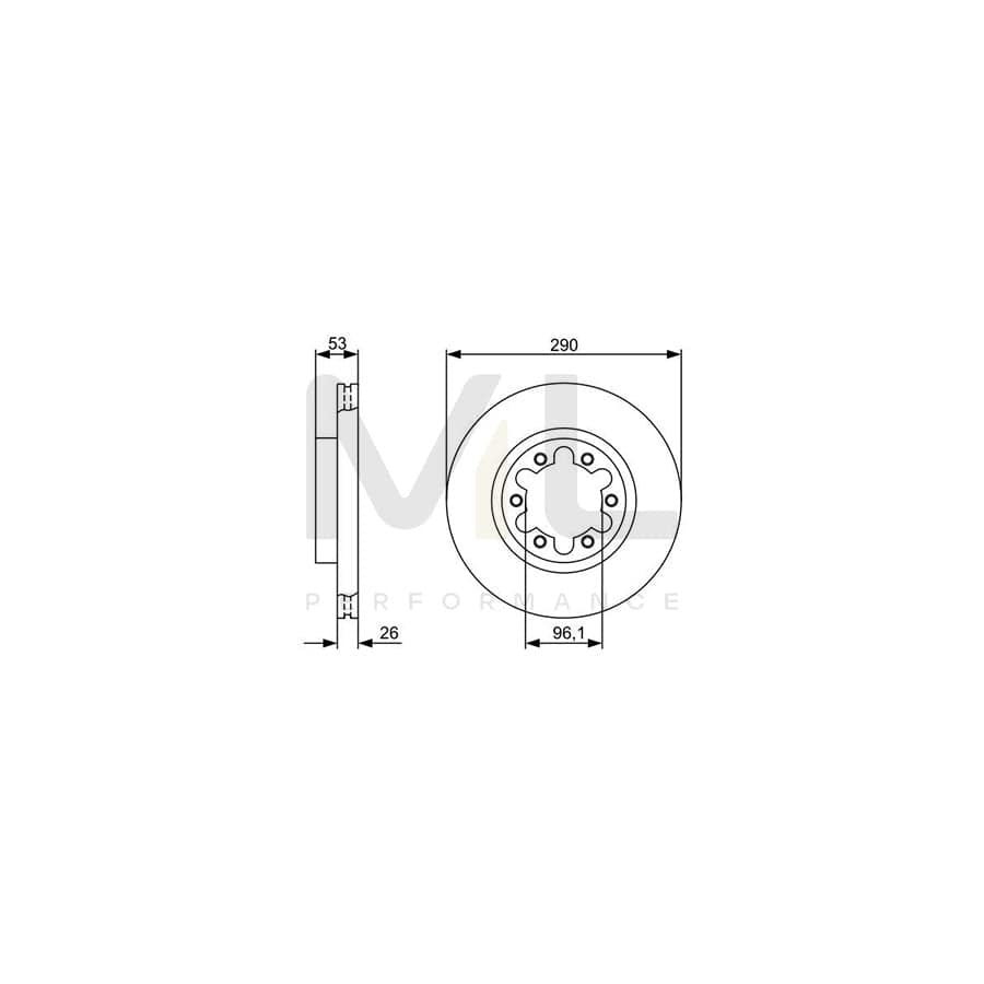 BOSCH 0 986 479 355 Brake Disc Vented, Oiled | Performance Parts Direct Car Parts