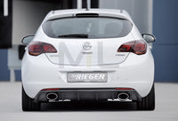 Rieger 00099849 Opel Astra J Rear Diffuser for Sport Tailpipe Left & Right - Carbon-Look