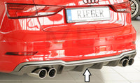 Rieger 00099616 Audi 8V A3 Rear Diffuser for Sport Tailpipe Left & Right - Carbon-Look