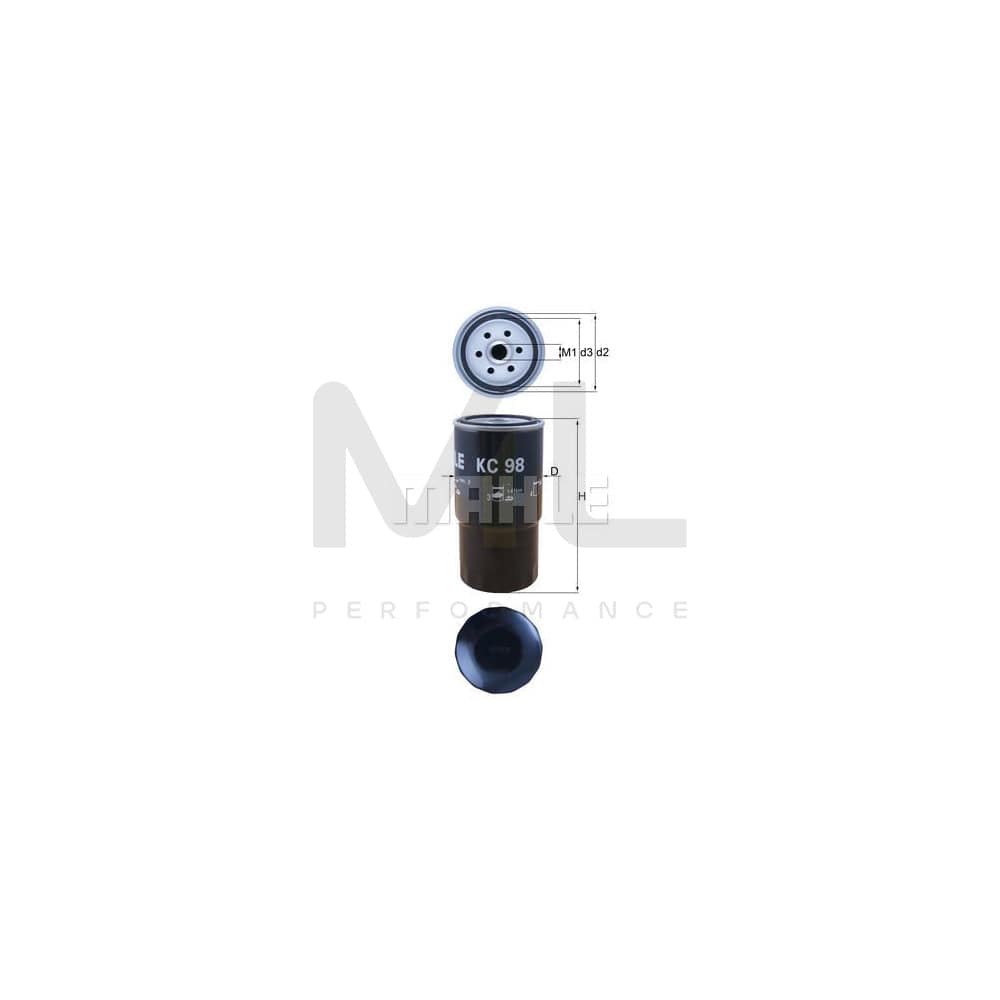 MAHLE ORIGINAL KC 98 Fuel filter Spin-on Filter | Performance Parts DirectCar Parts