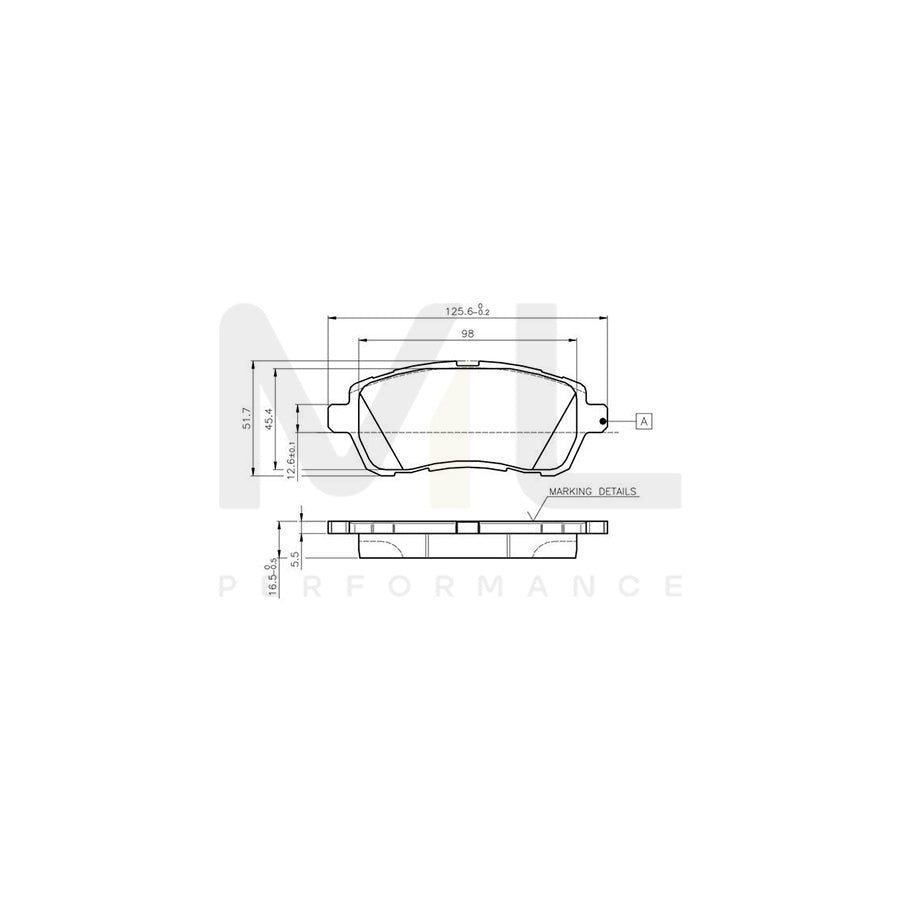 Bosch 0986Tb3083 Brake Pad Set Excl. Wear Warning Contact  | Performance Parts Direct Car Parts
