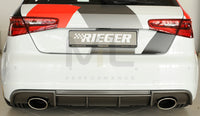 Rieger 00099357 Audi 8V Rear Diffuser for Sport Tailpipe Left & Right (A3 & S3) - Carbon-Look