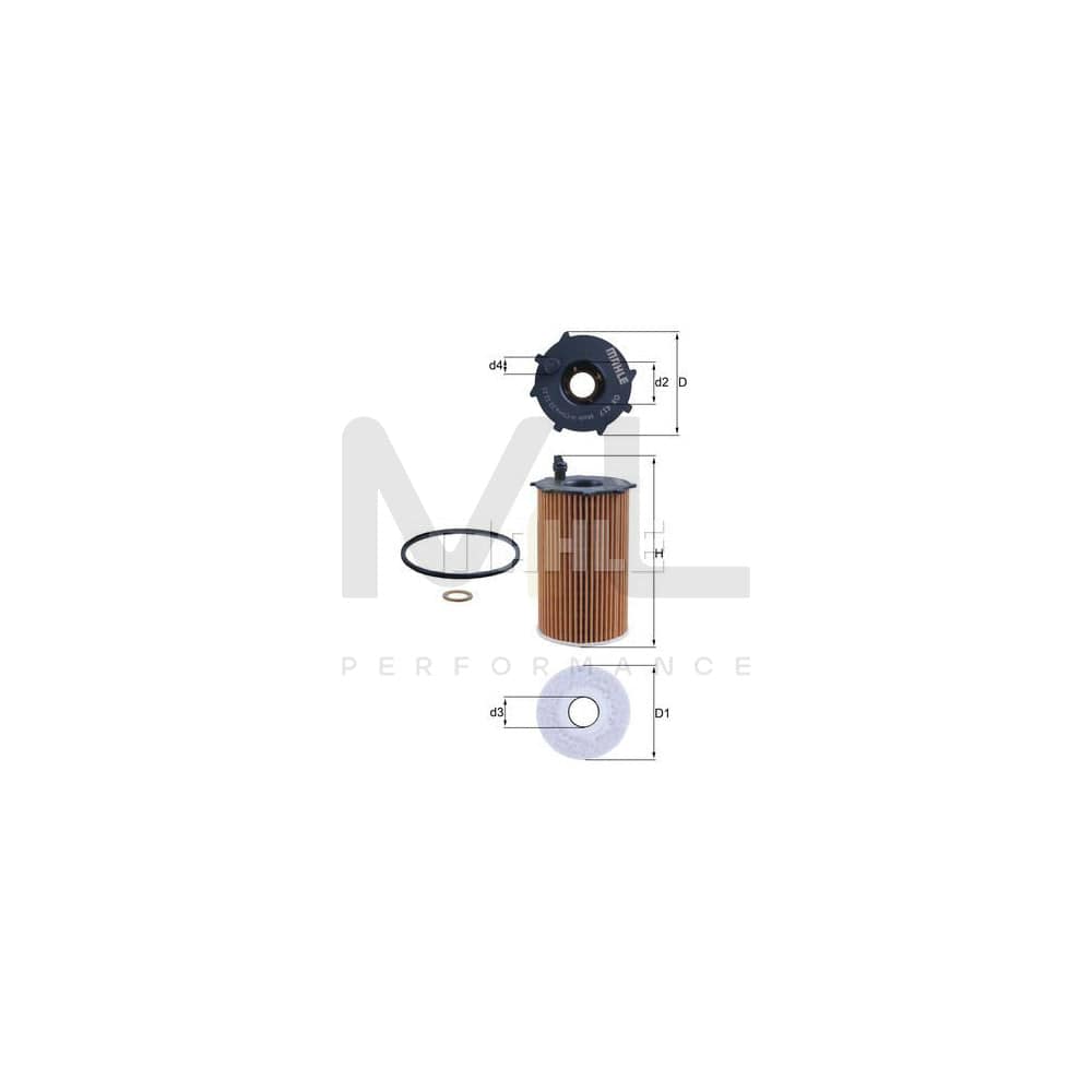 MAHLE ORIGINAL OX 417D Oil Filter Filter Insert | Performance Parts DirectCar Parts