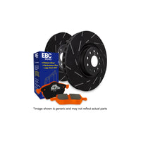 EBC PD10KR212 Audi C6 A6 Orangestuff Rear Brake Pad & USR Disc Kit - ATE Caliper