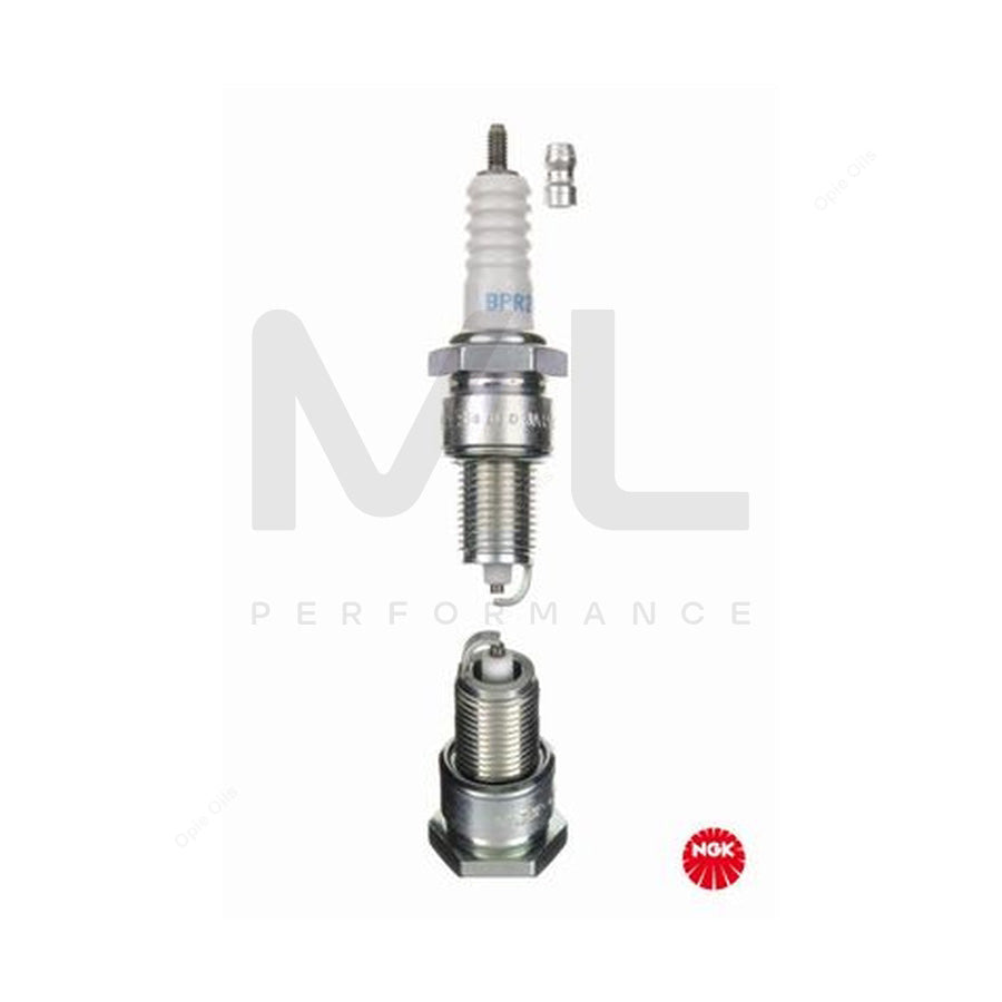 NGK BPR2ES (2264) - Standard Spark Plug / Sparkplug - Extended Projection