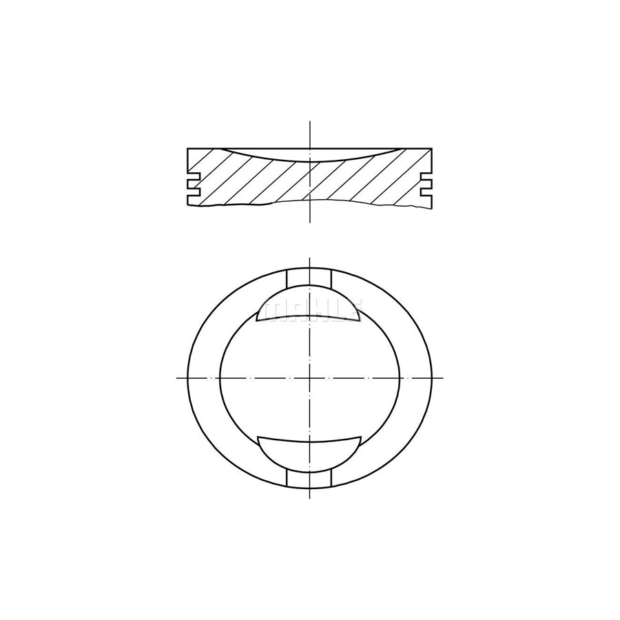 MAHLE ORIGINAL 009 36 02 Piston 70,6 mm, without cooling duct