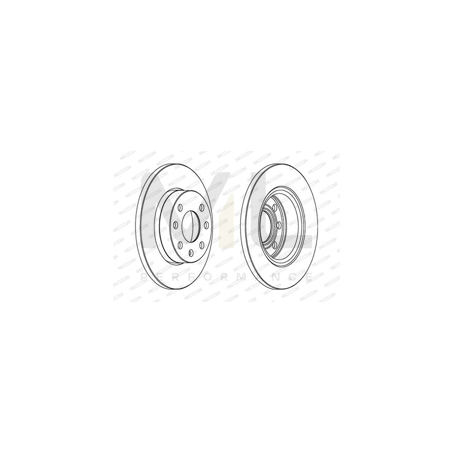 FERODO PREMIER DDF116 Brake Disc Solid, with bolts/screws | Performance Parts Direct Car Parts