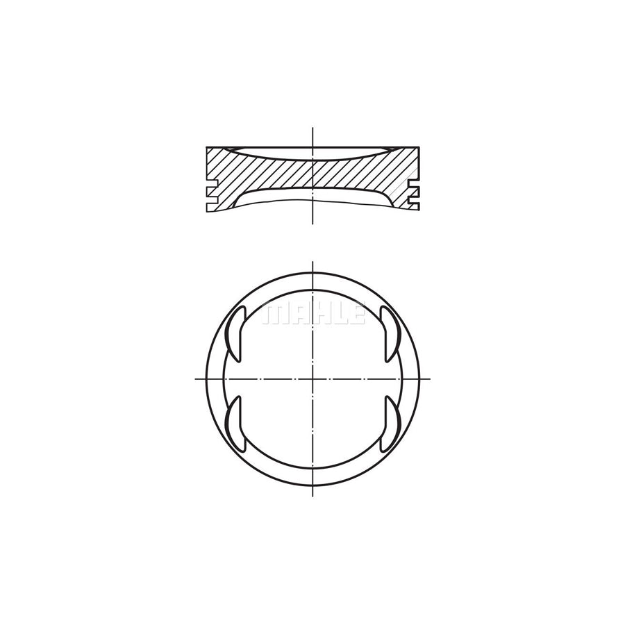 MAHLE ORIGINAL 040 20 03 Piston 86,6 mm, without cooling duct