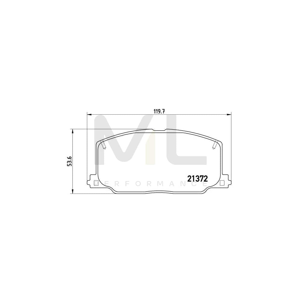Brembo P 83 016 Brake Pad Set Excl. Wear Warning Contact