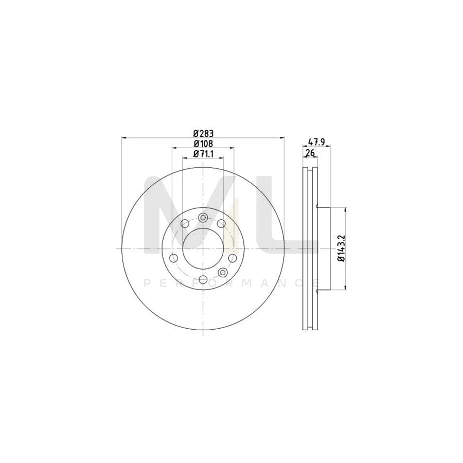 TEXTAR 92129400 Brake Disc for PEUGEOT 407 Internally Vented, without wheel hub, without wheel studs | Performance Parts Direct Car Parts
