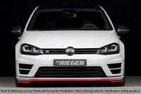 Rieger 00088091 VW Mk7 Mk7-Line Golf R Front Splitter - Glossy Black