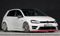 Rieger 00088091 VW Mk7 Mk7-Line Golf R Front Splitter - Glossy Black