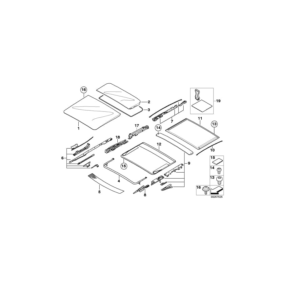Genuine BMW 54137118847 E53 Glass Cover (Inc. X5)