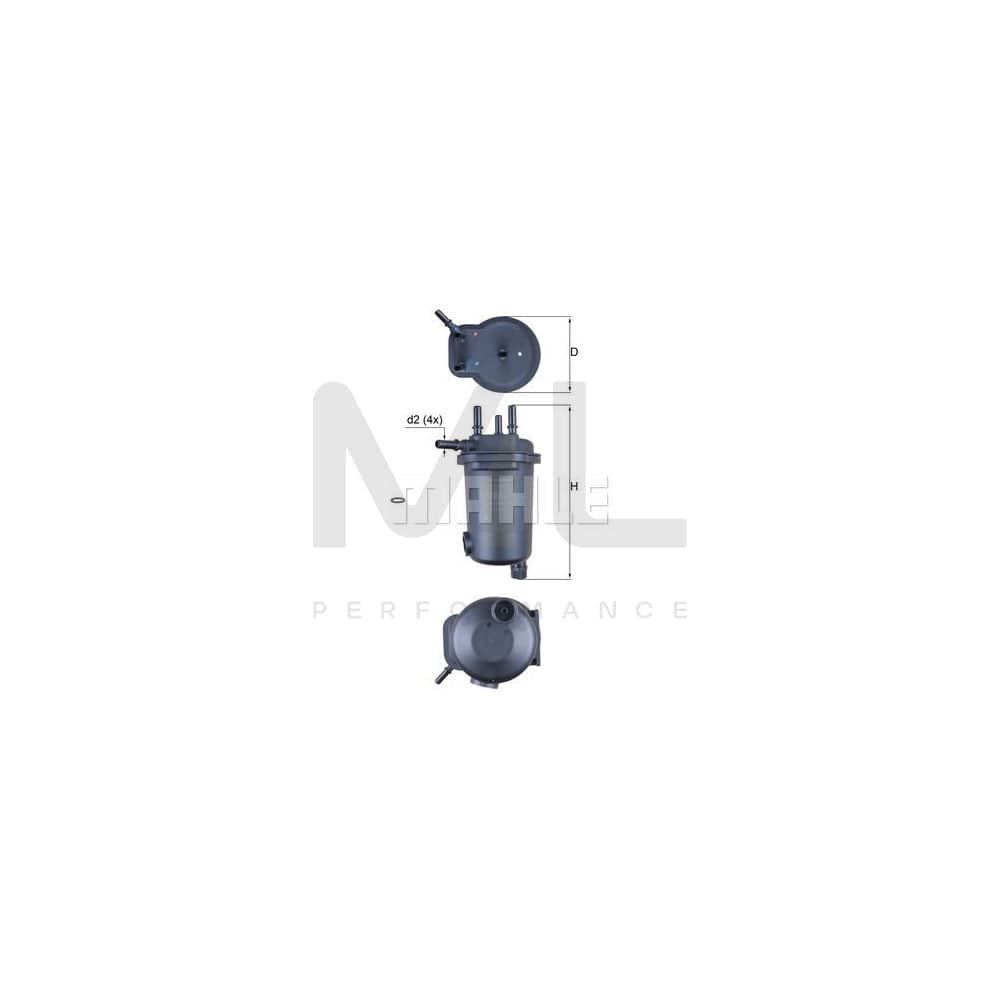MAHLE ORIGINAL KL 632D Fuel filter In-Line Filter | Performance Parts DirectCar Parts